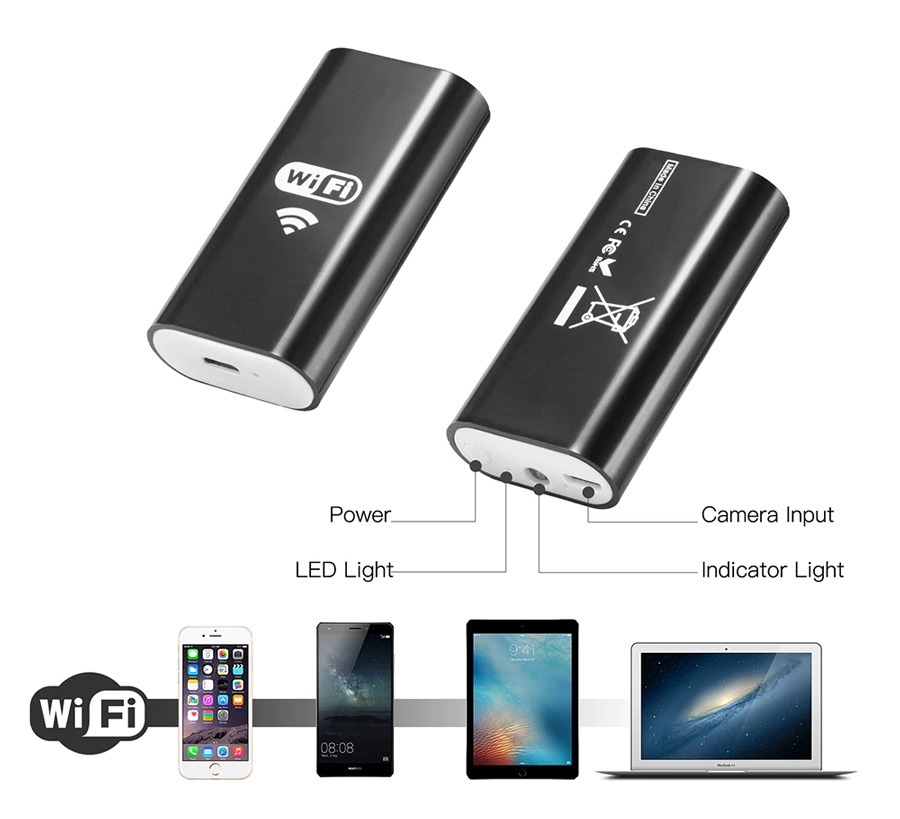 Ενδοσκοπική κάμερα PT-894 με ρυθμιζόμενα LED, Wi-Fi, HD, IP67