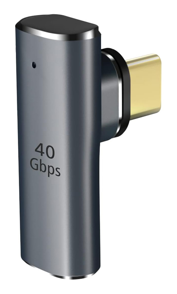POWERTECH αντάπτορας USB-C PTH-108, μαγνητικός, 100W, 40Gbps, γκρι