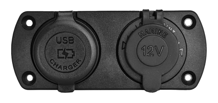 POWERTECH πρίζα 12V για σκάφη & οχήματα PTL-001, USB/USB-C θύρες, IP65