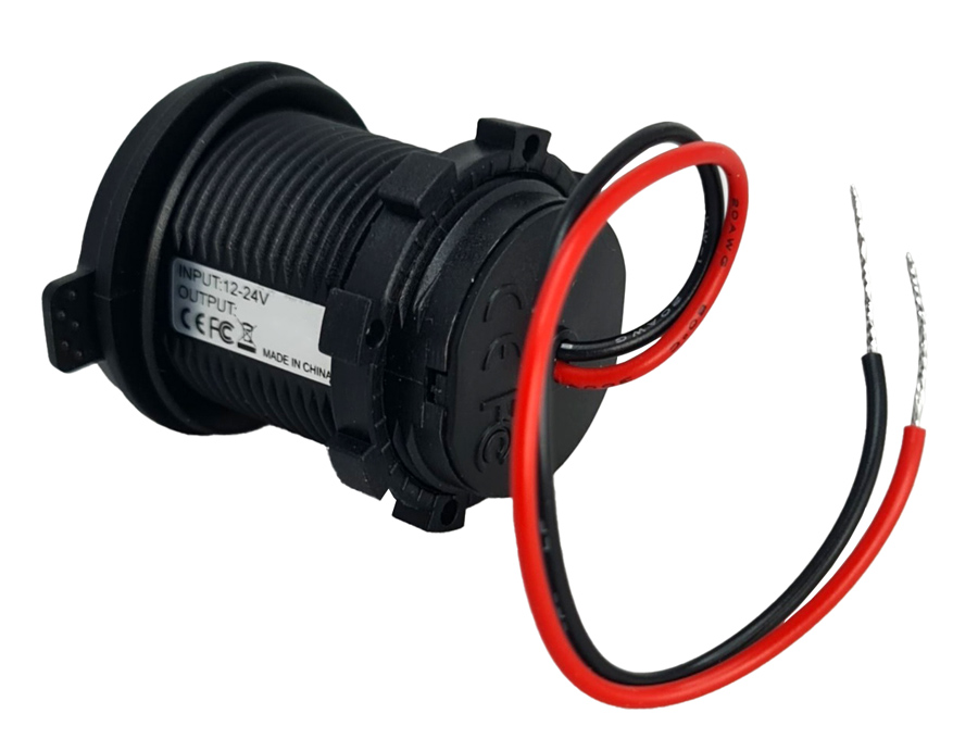 POWERTECH πρίζα USB για σκάφη & οχήματα PTL-005, USB/USB-C 36W, με οθόνη