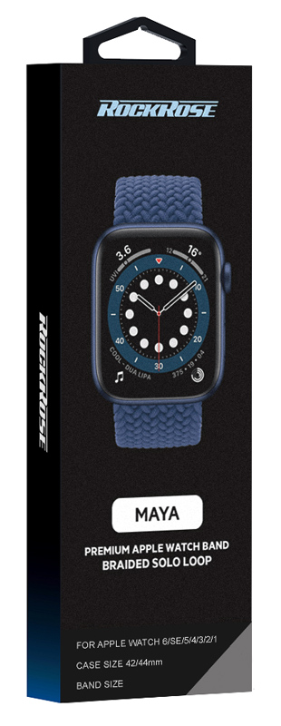 ROCKROSE πλεκτό solo band Maya για Apple Watch 42/44mm,165mm, μπλε