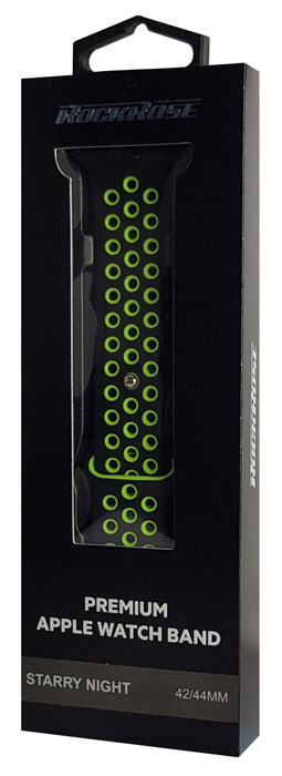 ROCKROSE band σιλικόνης Starry Night για Apple Watch 42/44mm, μαύρο