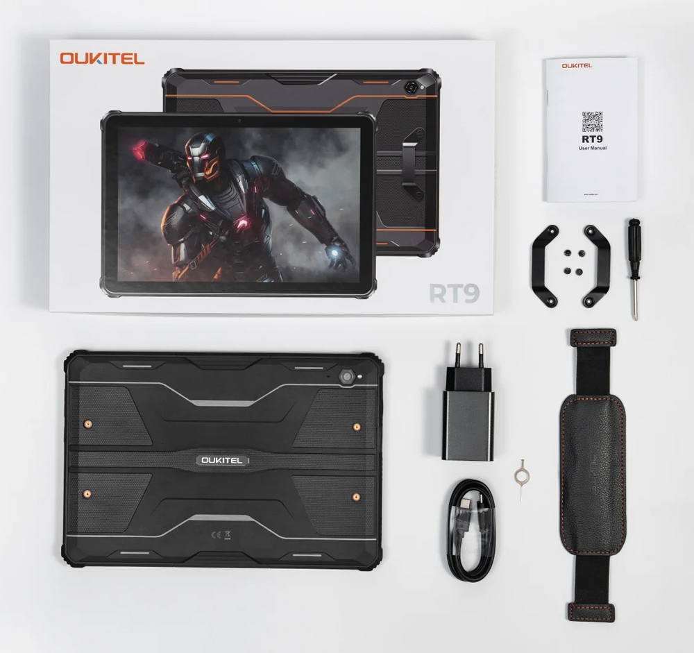 OUKITEL tablet RT9, 10.1″, 6/256GB, 4G, 11000mAh, IP68/IP69K, μαύρο