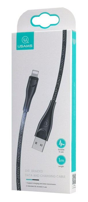 USAMS καλώδιο Lightning σε USB US-SJ391, 2A, 1m, μαύρο