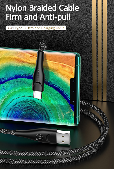 USAMS καλώδιο USB-C σε USB US-SJ392, 2A, 1m, μαύρο