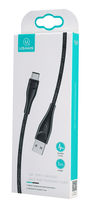 USAMS καλώδιο USB-C σε USB US-SJ392, 2A, 1m, μαύρο