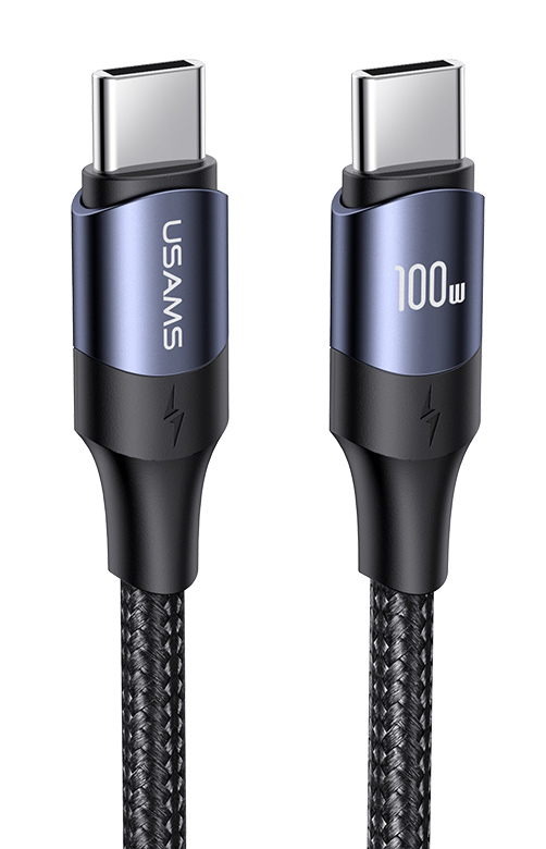 USAMS καλώδιο USB-C US-SJ524, 100W/5A, PD, 1.2m, μαύρο