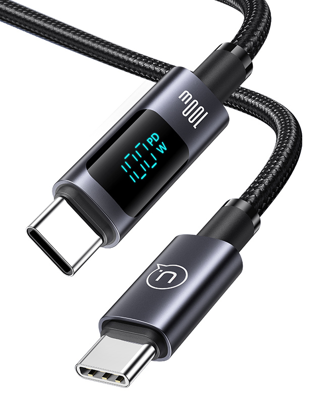 USAMS καλώδιο USB-C σε USB-C US-SJ671, 100W, 480Mbps, 1.2m, μαύρο