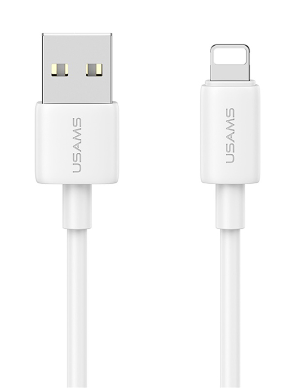 USAMS καλώδιο Lightning σε USB US-SJ709, 12W, 480Mbps, 1m, λευκό