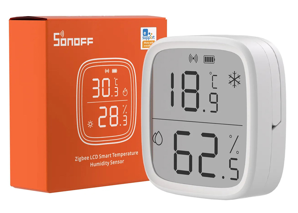 SONOFF smart smart θερμόμετρο & υγρασιόμετρο SNZB-02D, LCD, ZigBee