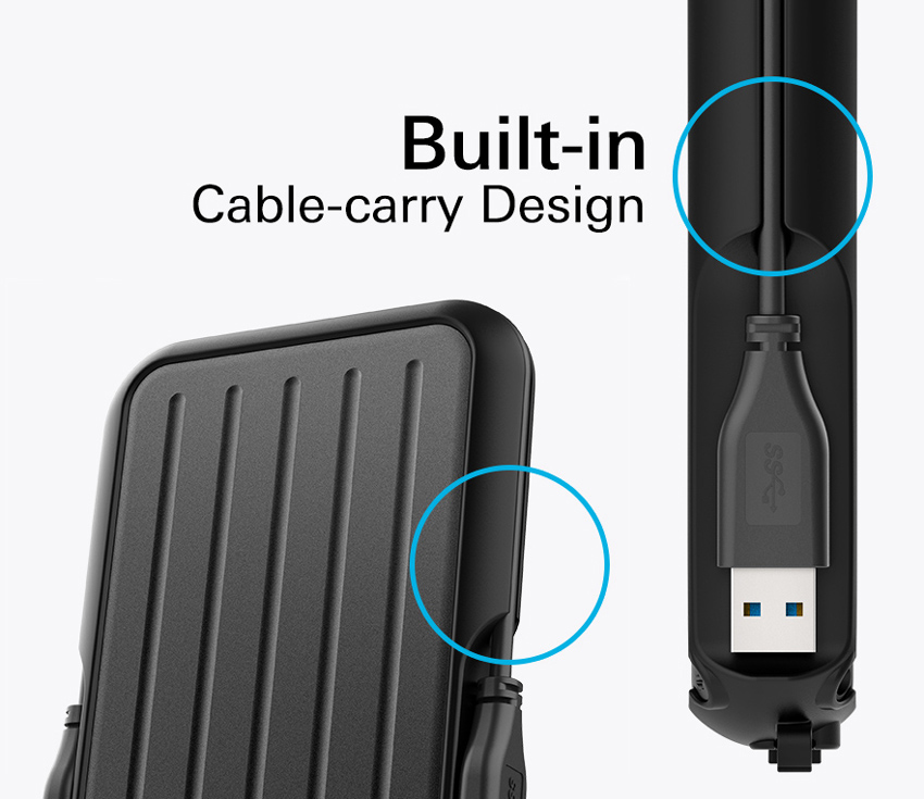 SILICON POWER εξωτερικός HDD Armor A66, 1TB, USB 3.2, μπλε