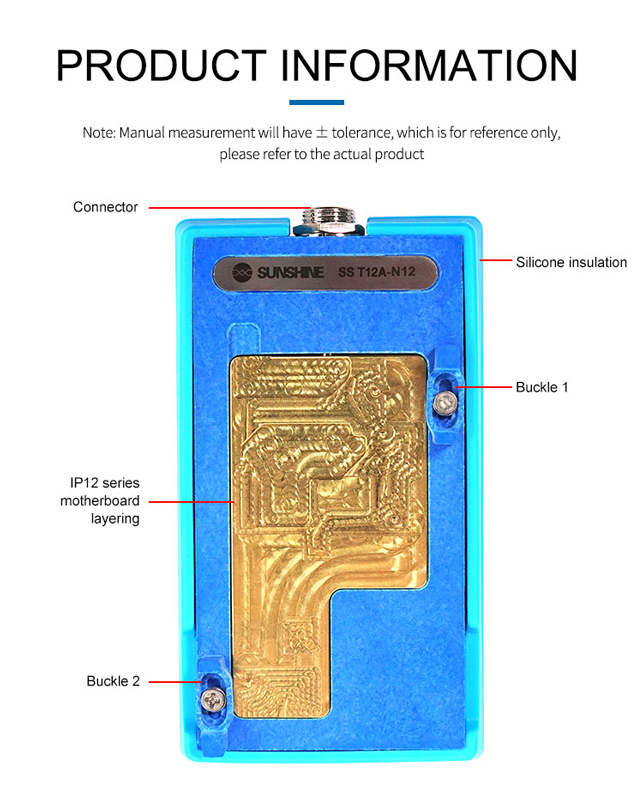 SUNSHINE βάση motherboard SS-T12A-N12 για iPhone 12 series, θερμαινόμενη