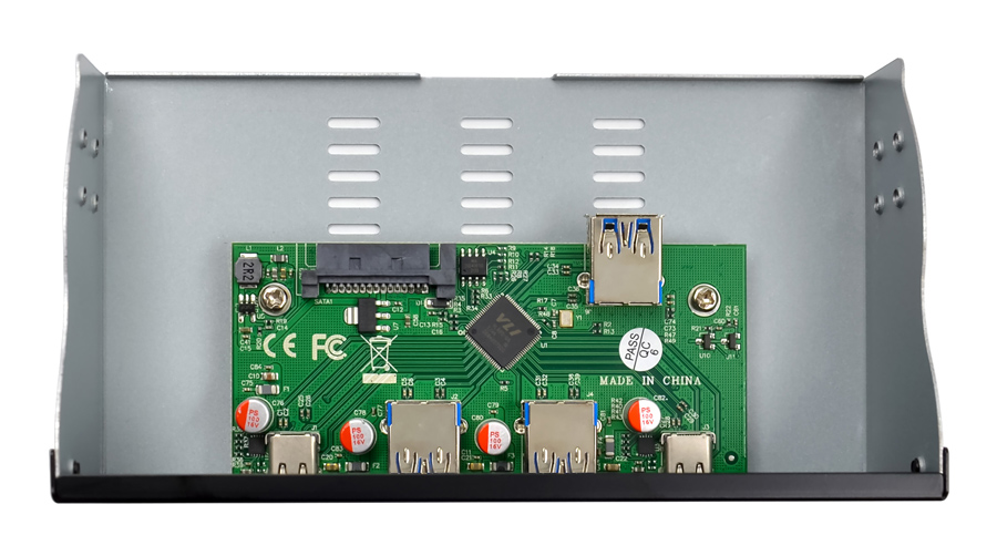 POWERTECH front panel 5.25″ σε 2x USB 3.1 & 2x USB-C, VL820
