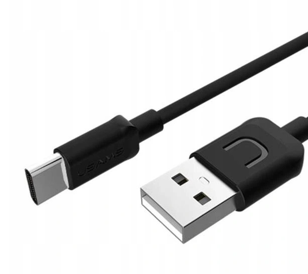 USAMS καλώδιο USB σε USB-C US-SJ099 U-Turn, 10.5W, 1m, μαύρο