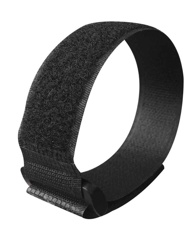 POWERTECH ιμάντας τύπου velcro TIES-025, 30x2cm, μαύρος, 10τμχ