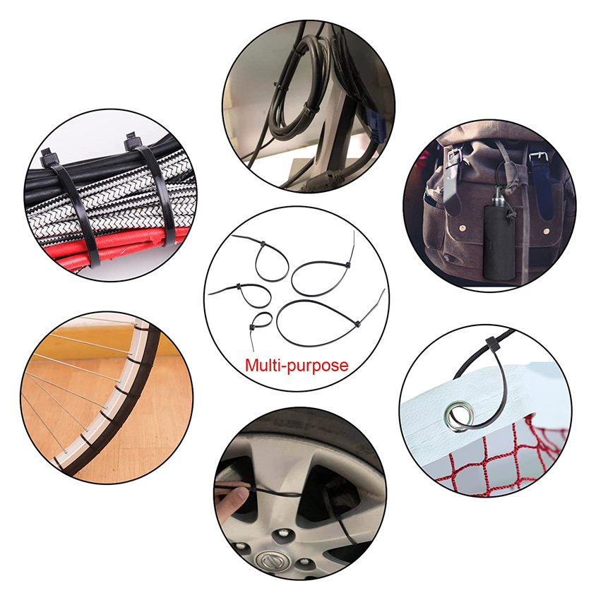 POWERTECH δεματικά καλωδίων TIES-050, 250×3.6mm, μαύρα, 100τμχ