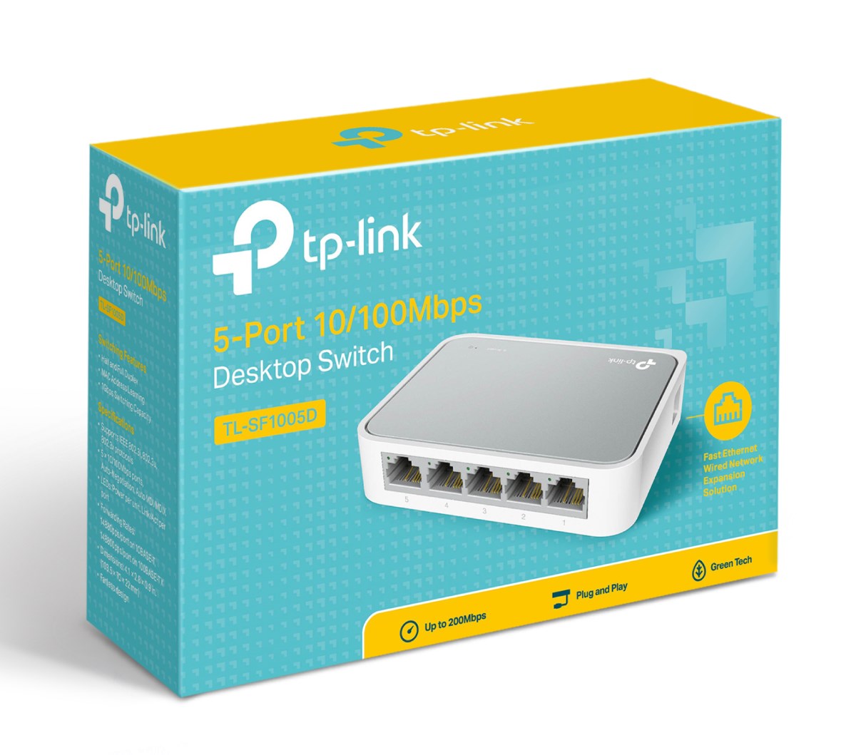 TP-LINK Desktop Switch TL-SF1005D, 5-port 10/100M, Ver. 17.0