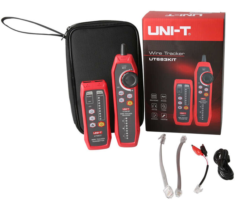 UNI-T tester καλωδίων δικτύου UT683KIT, RJ45/RJ11