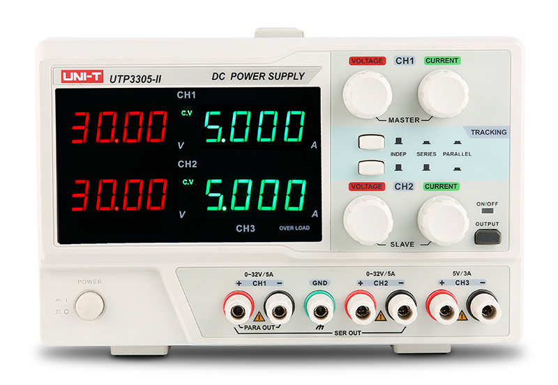 UNI-T DC power supply UTP3305-II, 3 καναλιών, 2x 0~32V/0~5A, 1x 5V/3A