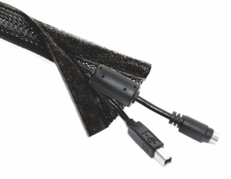 BRATECK πλέγμα καλωδίων τύπου Flex Wrap VS-85, 100×8.5cm, μαύρο
