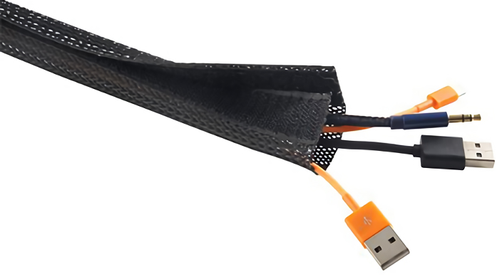 BRATECK πλέγμα καλωδίων τύπου Flex Wrap VS-85, 100×8.5cm, μαύρο