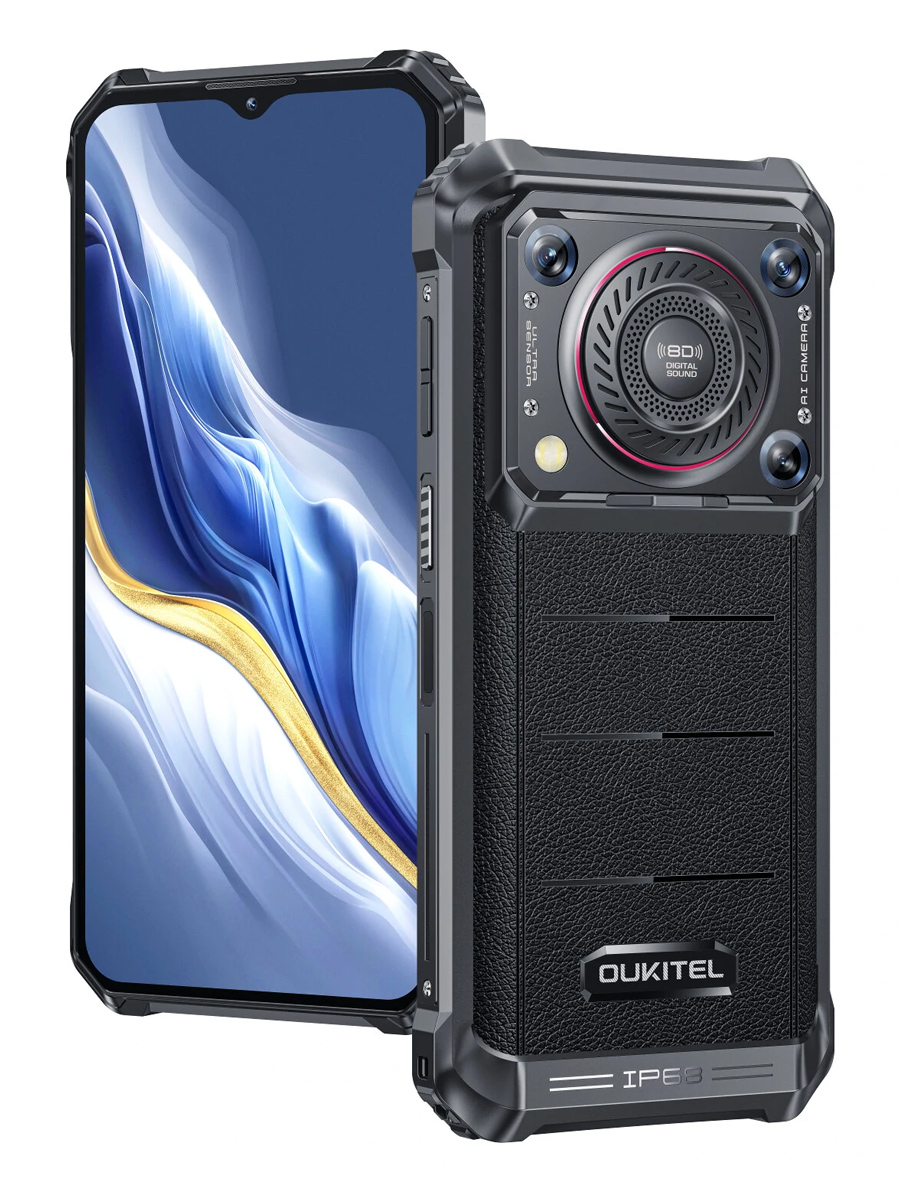 OUKITEL smartphone WP36 με ηχείο 3.5W, 6.52″, 8/128GB, 10600mAh, IP68/IP69K, μαύρο