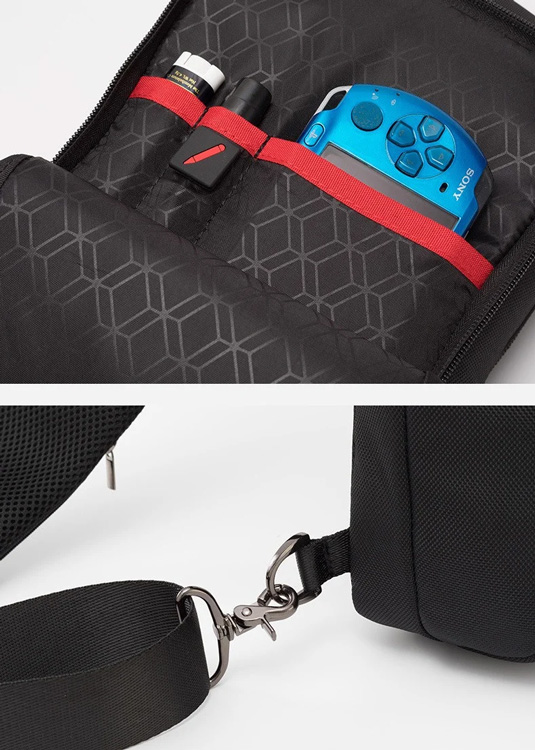 ARCTIC HUNTER τσάντα Crossbody XB00100, USB, 5L, μαύρη
