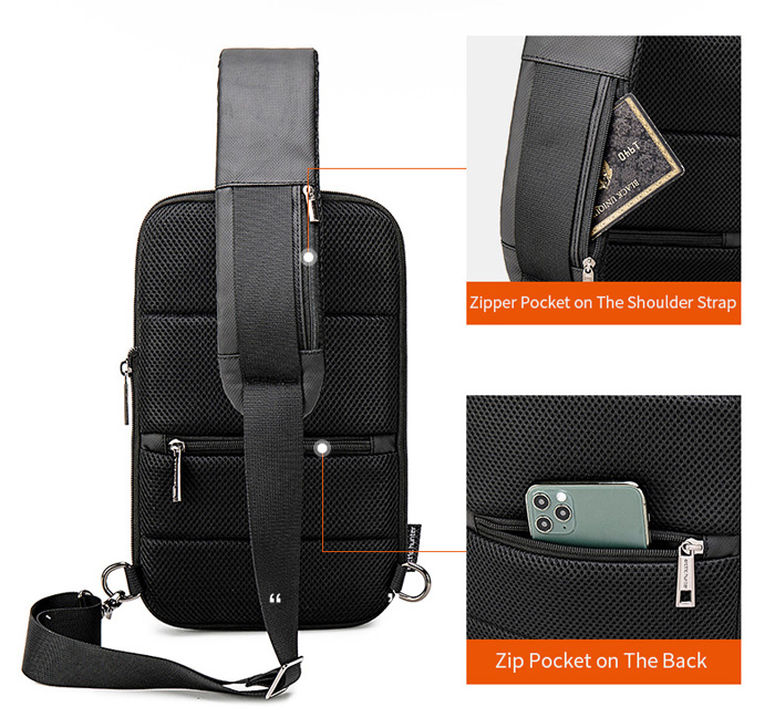 ARCTIC HUNTER τσάντα Crossbody XB00113, 8L, μαύρη