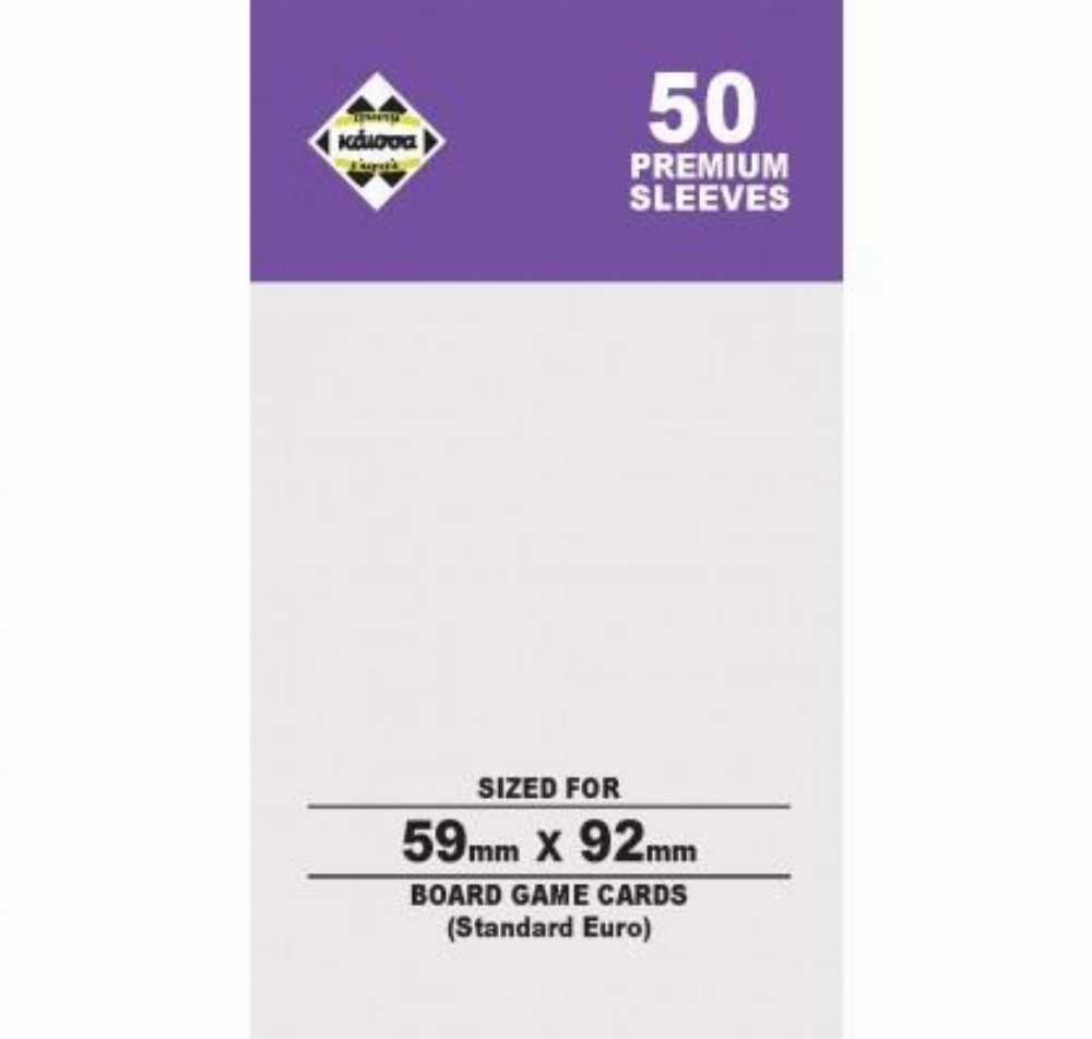 Premium Board Games Sleeves (50 Θήκες) Standard Euro 59x92mm