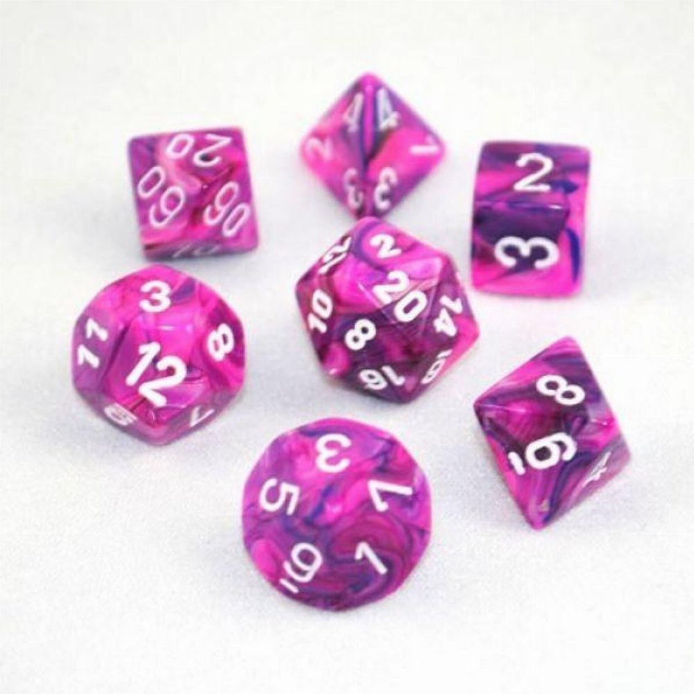 Σετ Ζάρια – 7 Dice Set Festive Polyhedral Violet with White