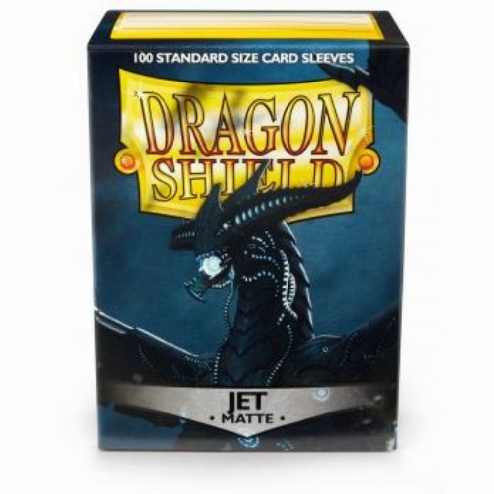 Dragon Shield Sleeves Standard Size – Matte Jet (100 Sleeves)