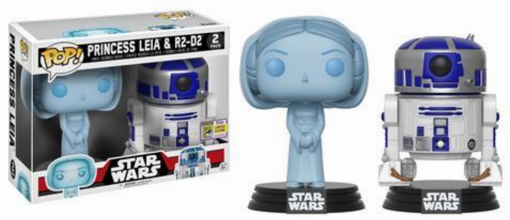 Φιγούρες Funko POP! Star Wars – Holographic Princess Leia & R2-D2 2-Pack (SDCC 2017 Exclusive)