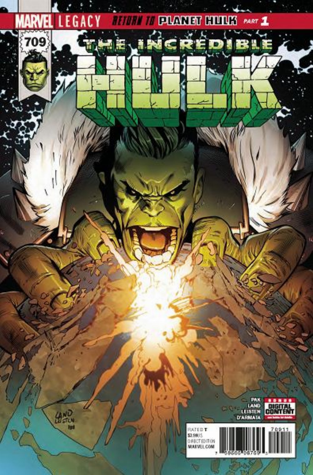 Τεύχος Κόμικ The Incredible Hulk #709 LEG