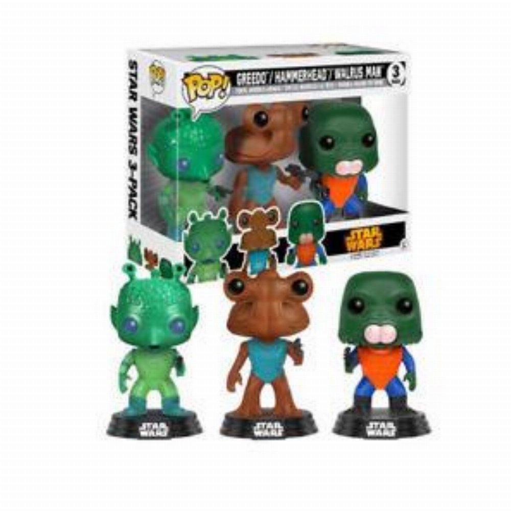 Φιγούρες Funko POP! Star Wars – Greedo, Hammerhead, Walrus Man 3-pack (Limited)
