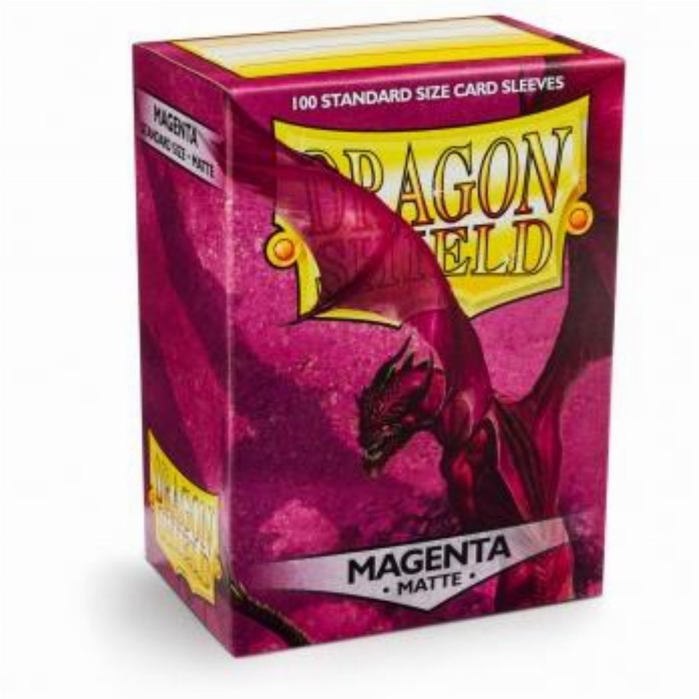 Dragon Shield Sleeves Standard Size – Matte Magenta (100 Sleeves)
