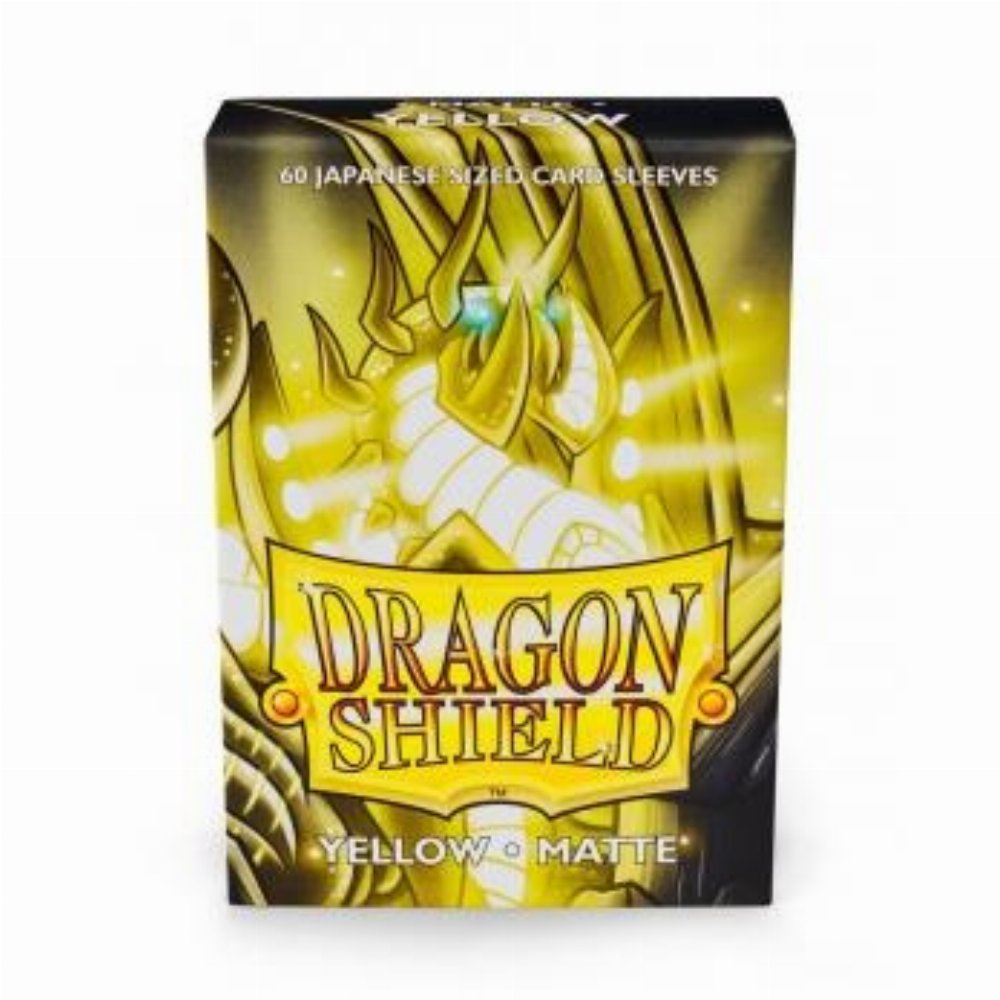 Dragon Shield Sleeves Japanese Small Size – Matte Yellow (60 Sleeves)
