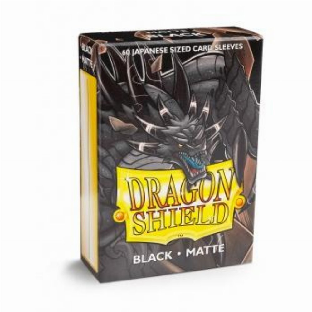 Dragon Shield Sleeves Japanese Small Size – Matte Black (60 Sleeves)