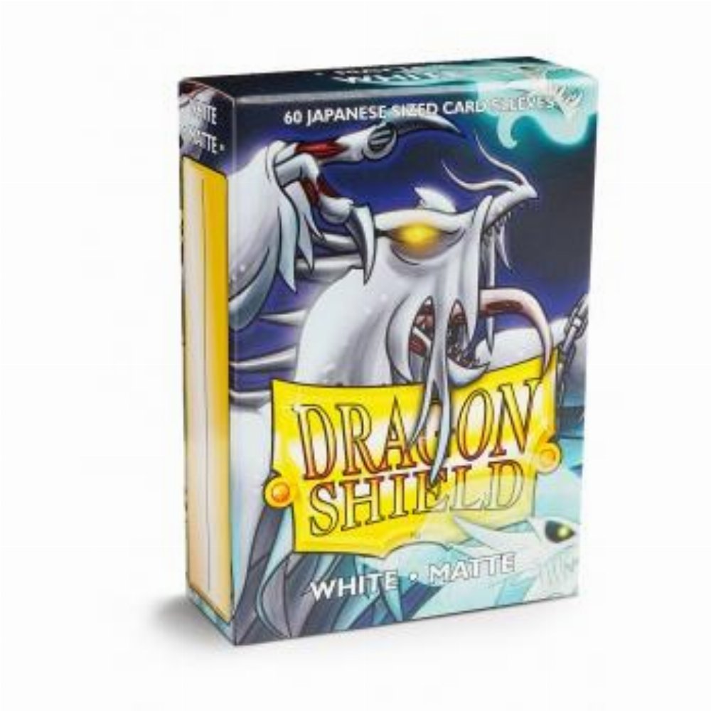 Dragon Shield Sleeves Japanese Small Size – Matte White (60 Sleeves)
