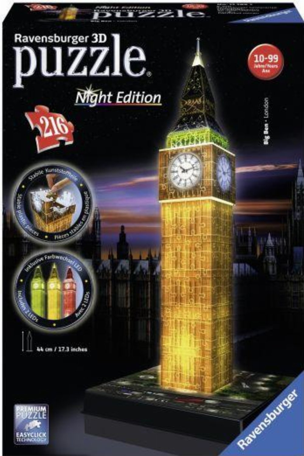 Παζλ 3D 216 κομμάτια – Big Ben (Night Edition)