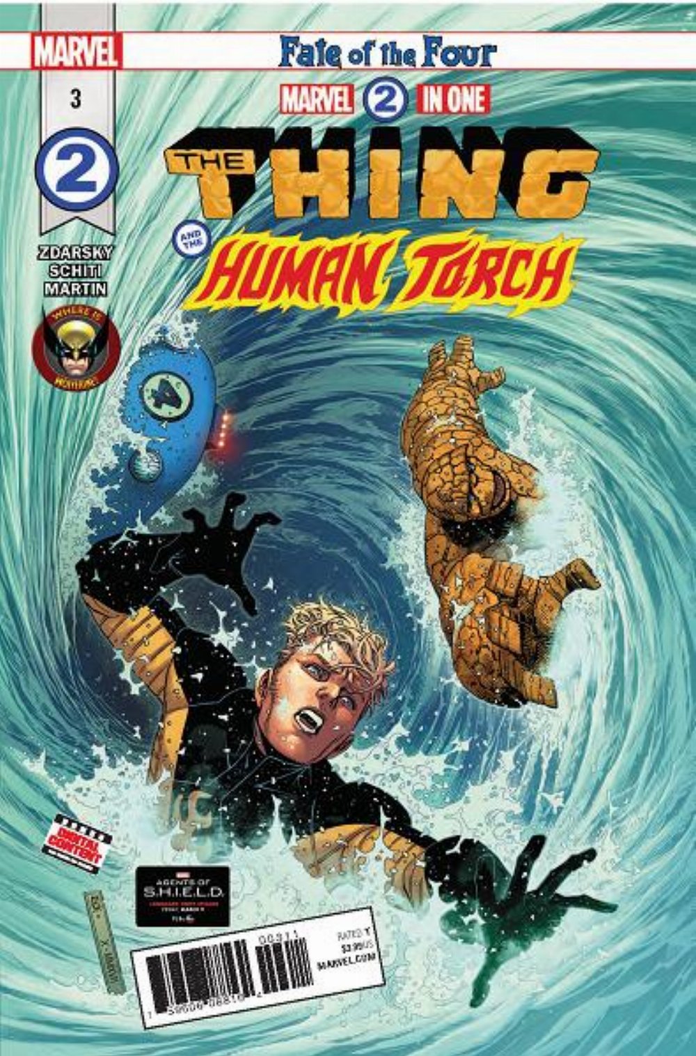 Τεύχος Κόμικ Marvel 2 In One: The Thing And The Human Torch #3 LEG