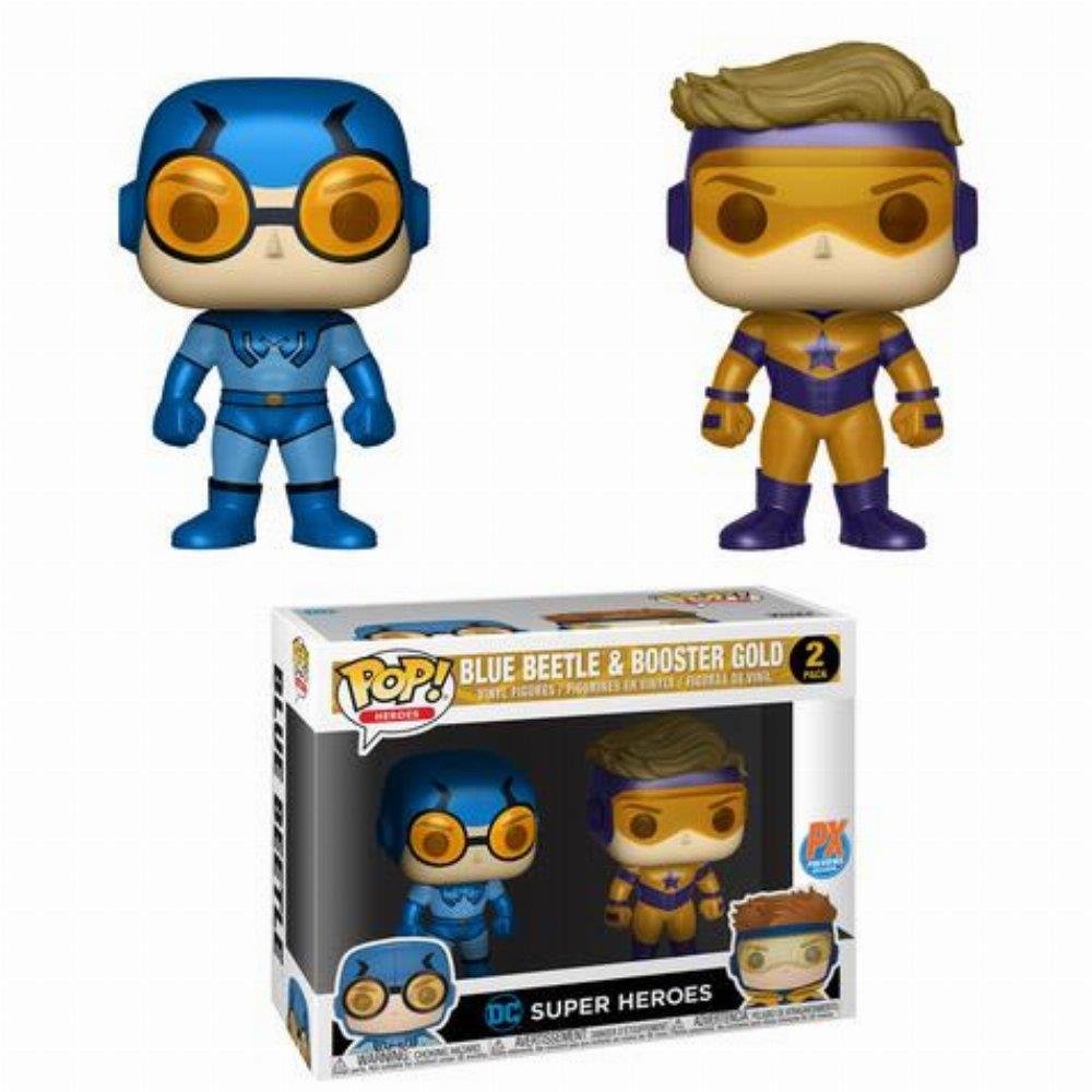 Φιγούρες Funko POP! DC Heroes – Blue Beetle & Booster Gold Metallic 2-Pack (Exclusive)