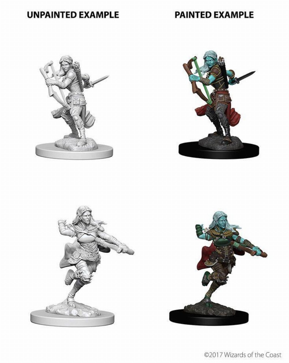 D&D Nolzur’s Marvelous Miniatures – 2x Air Genasi Female Rogue