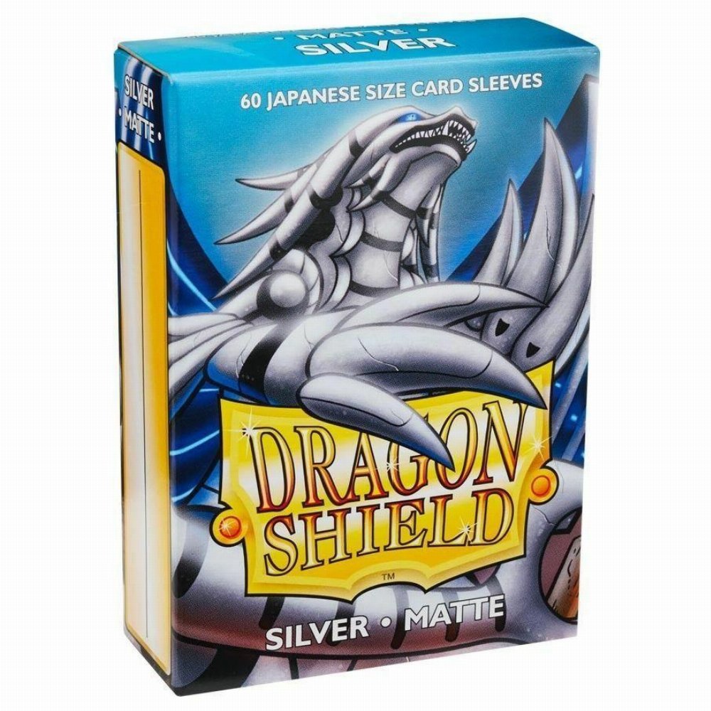Dragon Shield Sleeves Japanese Small Size – Matte Silver (60 Sleeves)