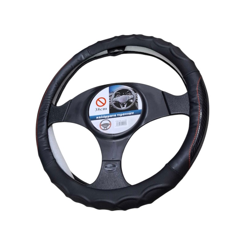 Κάλυμμα τιμονιού αυτοκινήτου – XY-050 – 122469 – Black/Red