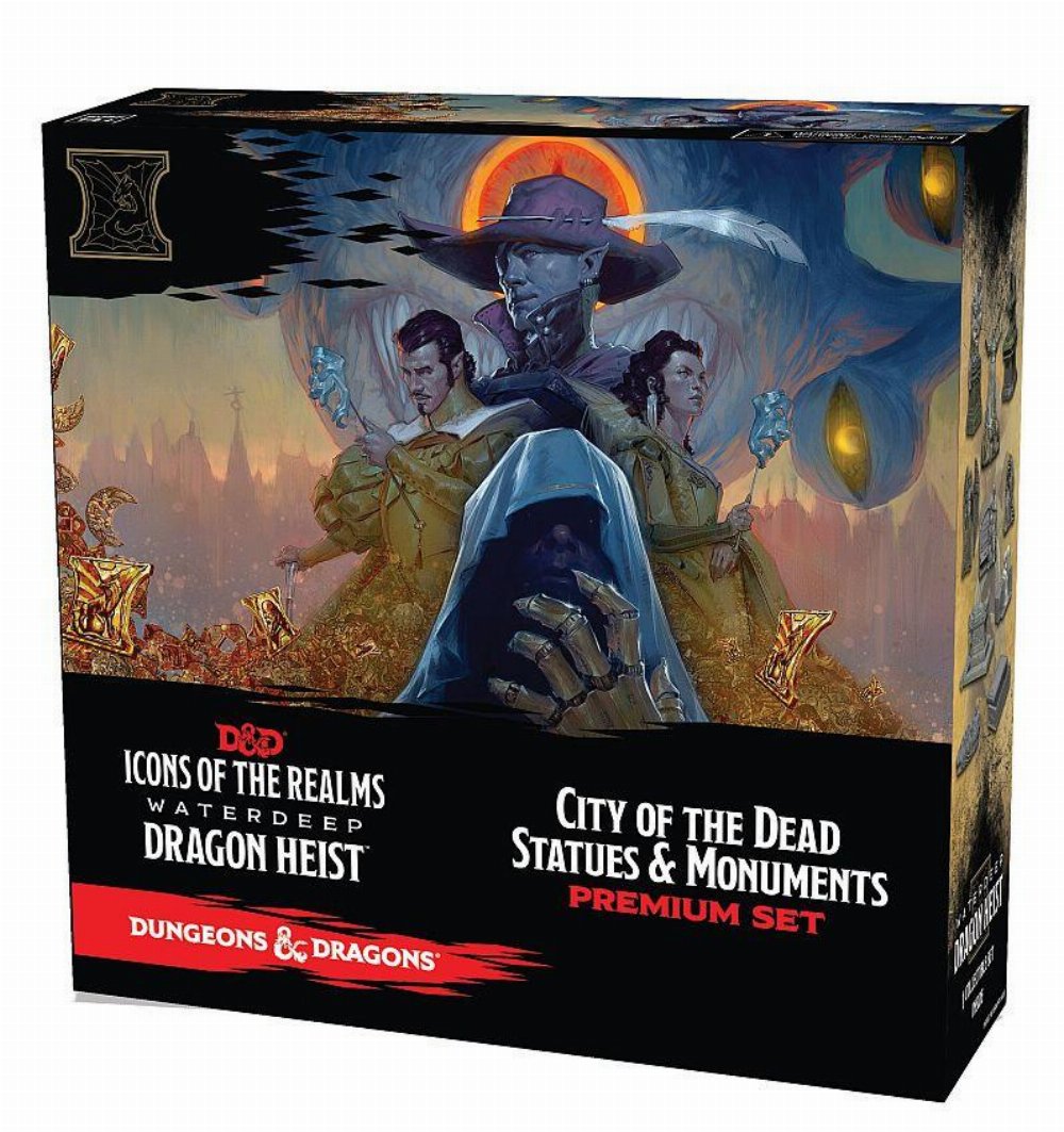 D&D Miniatures: Waterdeep Dragon Heist – City of the Dead Statues and Monuments Premium Set