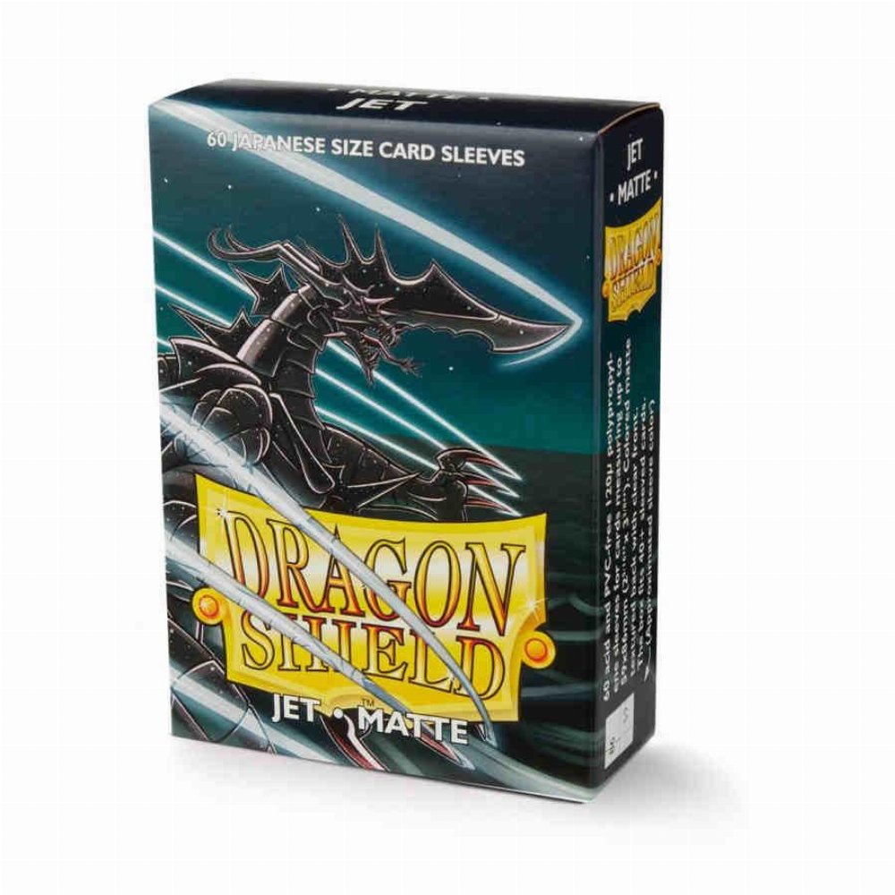 Dragon Shield Sleeves Japanese Small Size – Matte Jet (60 Sleeves)