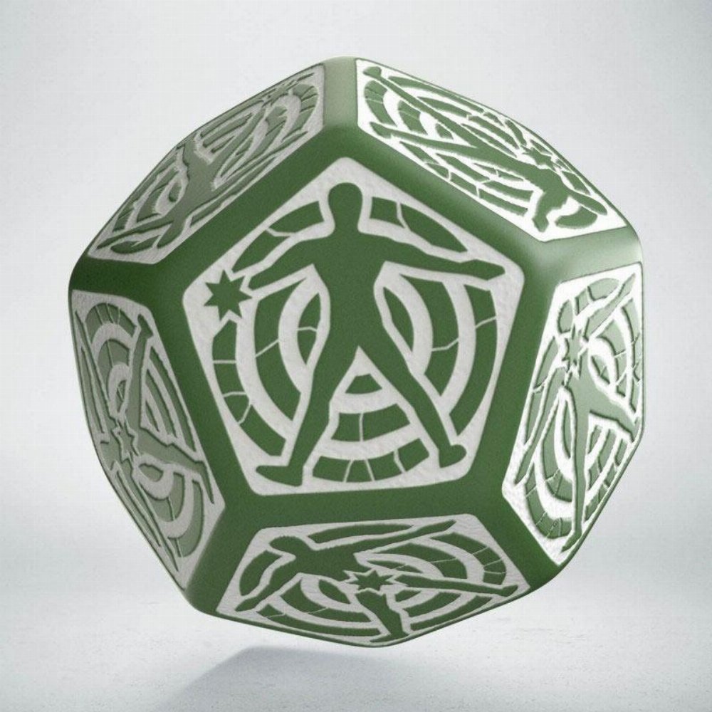 Ζάρι – RPG Hit Location Die D12 – Green and White
