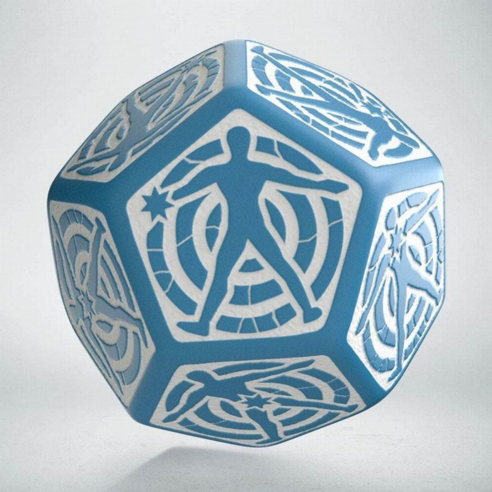 Ζάρι – RPG Hit Location Die D12 – Blue and White