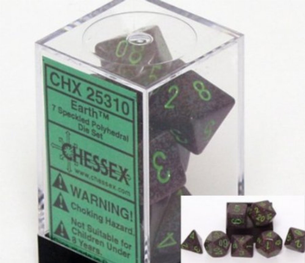 Σετ Ζάρια – 7 Dice Set Speckled Polyhedral Earth