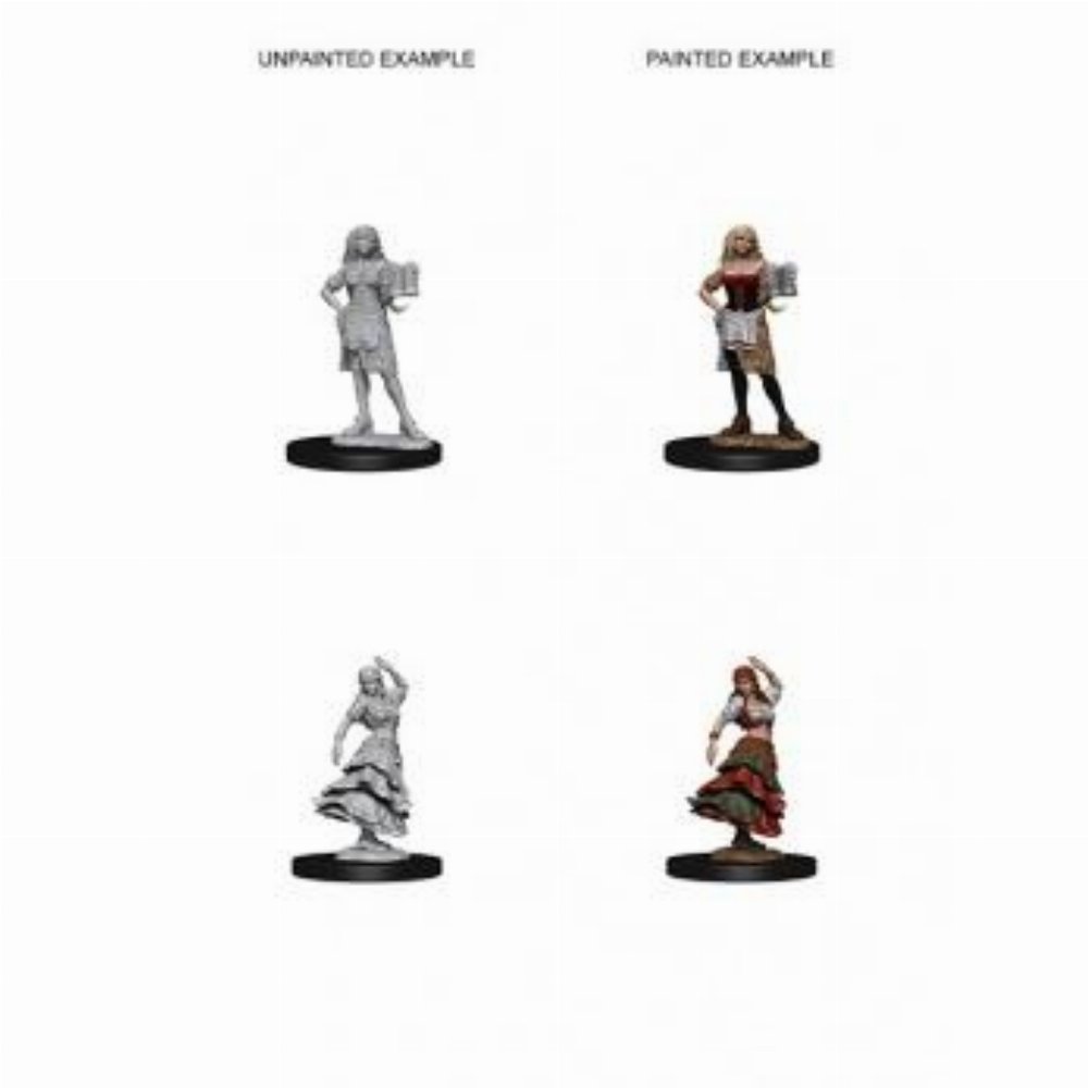 Pathfinder Deep Cuts Miniatures – 2x Bartender/Dancing Girl